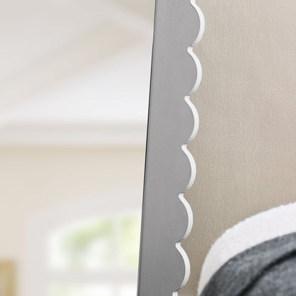 Emmeline Scalloped Rectangle Floor Mirror by Modway