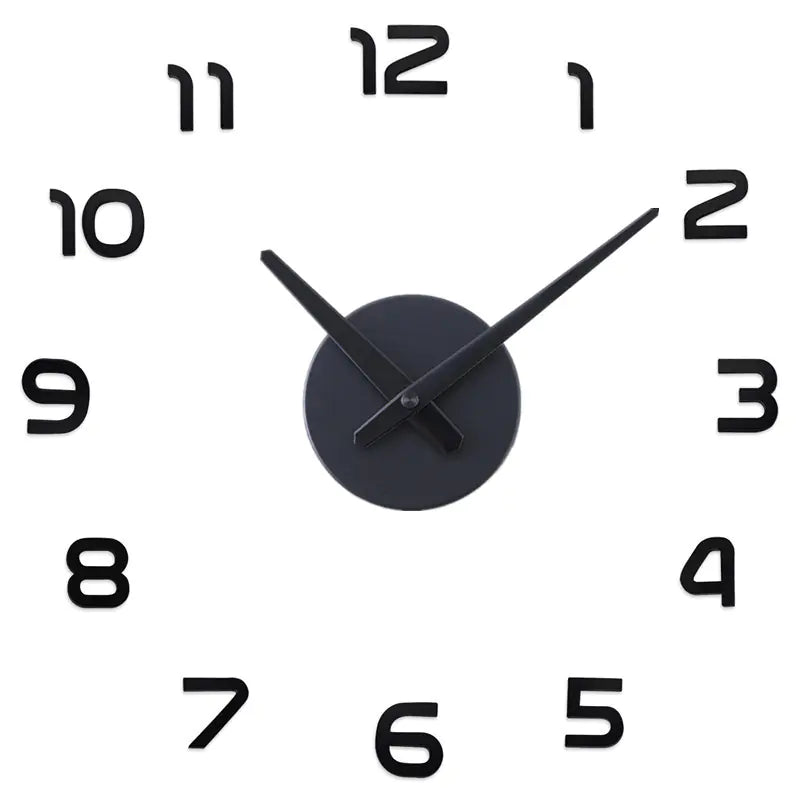 Creative 3D Acrylic DIY Wall Clock for Living Room