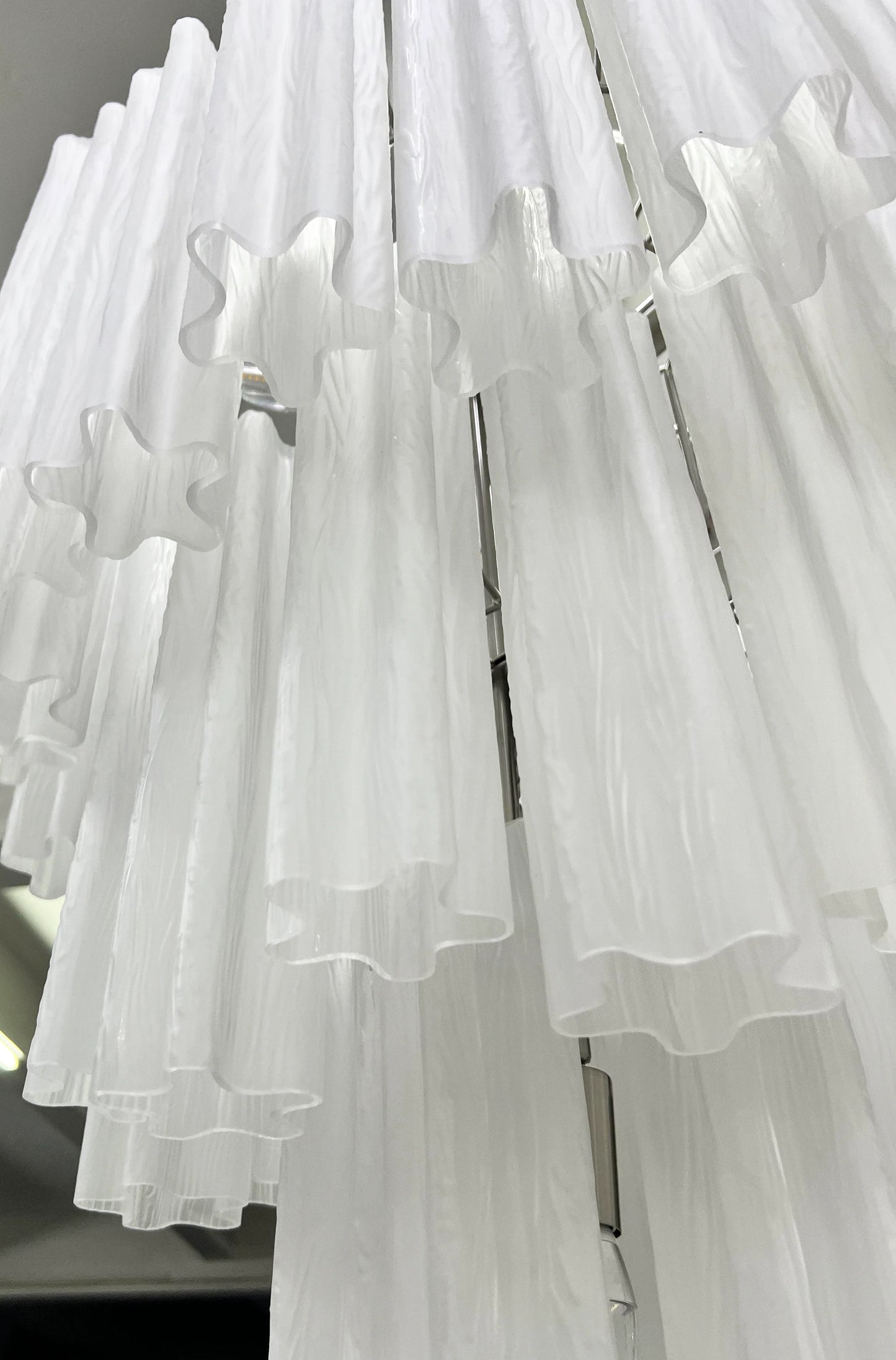 Grand Murano White Tube‑Glass Chandelier