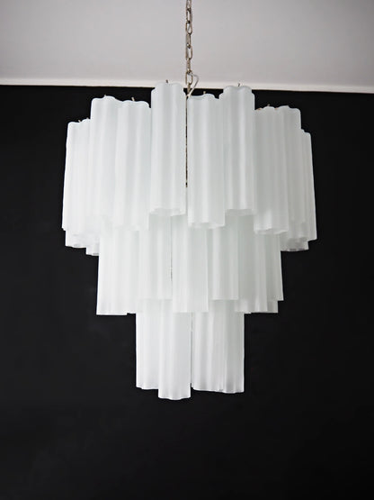 Grand Murano White Tube‑Glass Chandelier