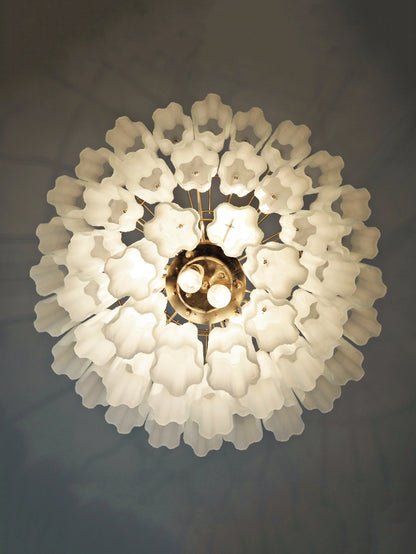 Grand Murano White Tube‑Glass Chandelier
