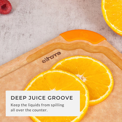 Premium Series 2 Pieces Cutting Board Set - Non Slip & Color Code (S+M)