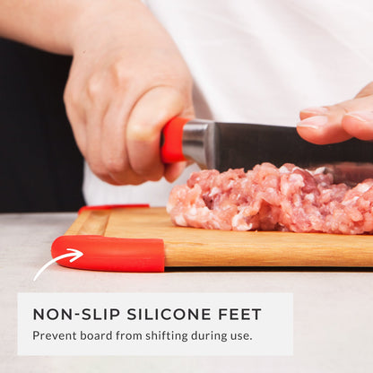 Premium Series 3 Pieces Cutting Board Set - Non Slip & Color Code (S+M+L)