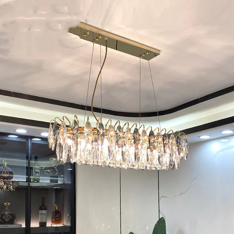Elegant LED Crystal Chandelier - Contemporary Living Decor