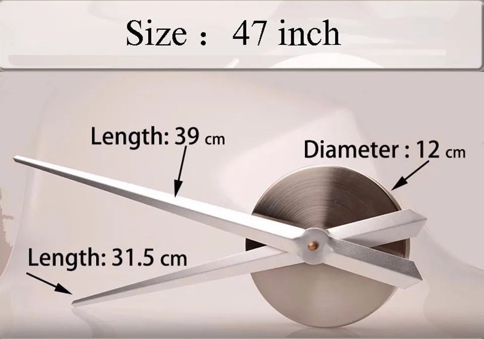 3D Mirror-Effect Wall Clock