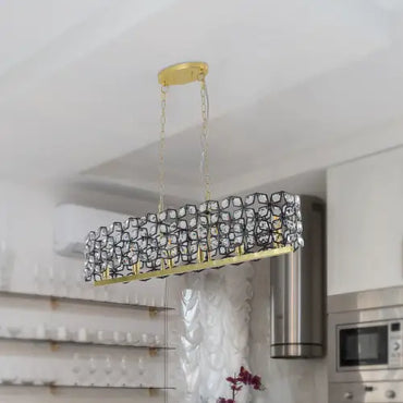 Luxury Gold Oval Crystal Chandelier