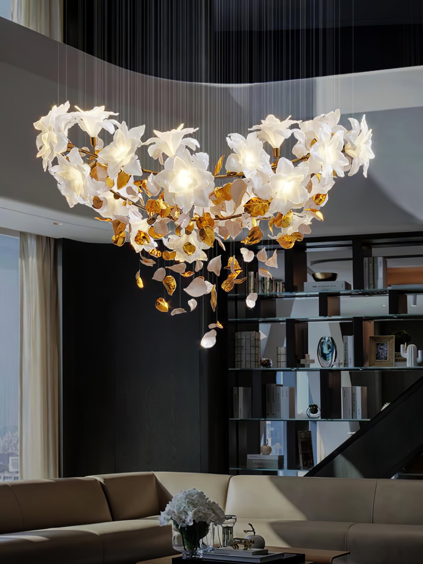 Artisan Fluttering Flying Flower Chandelier