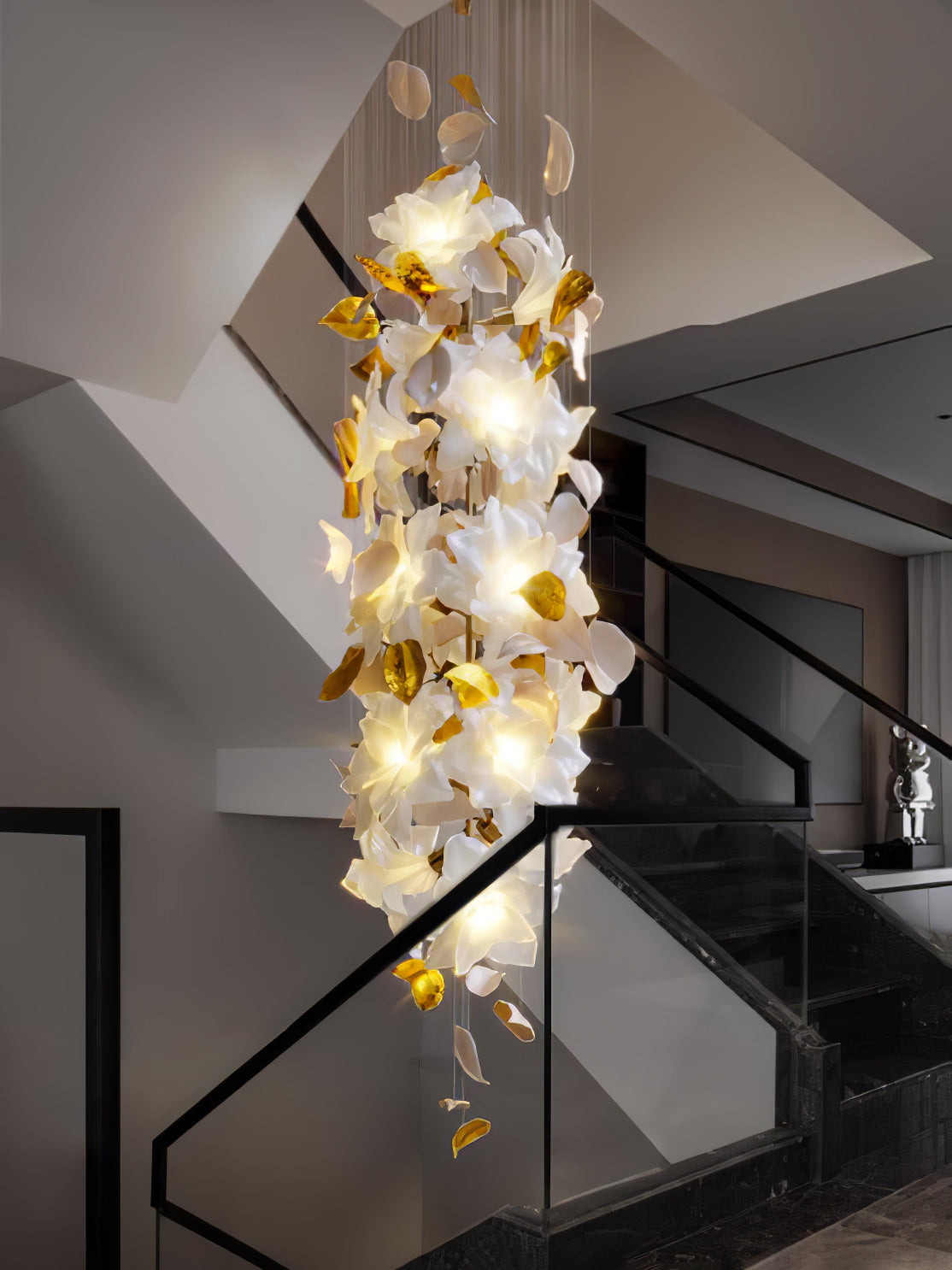 Artisan Fluttering Flying Flower Chandelier