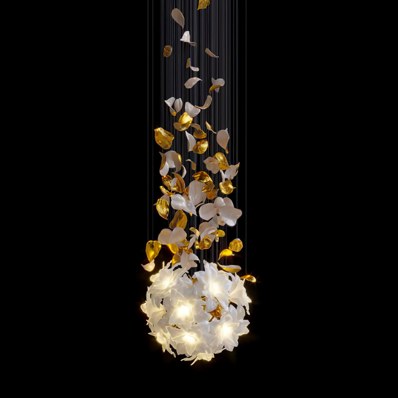 Artisan Fluttering Flying Flower Chandelier