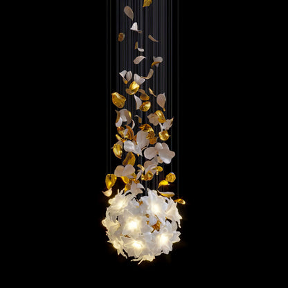 Artisan Fluttering Flying Flower Chandelier