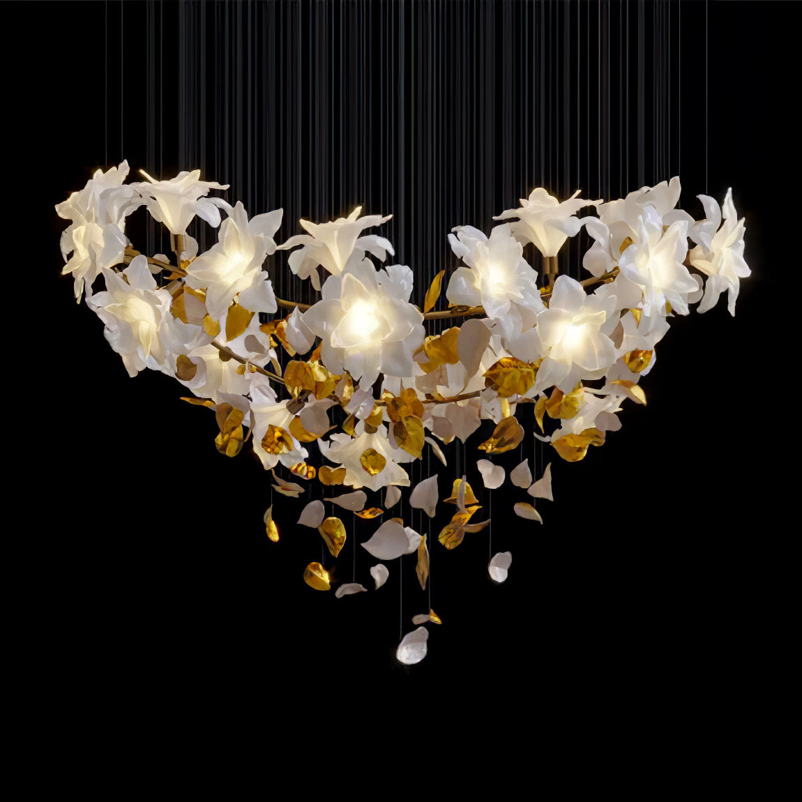 Artisan Fluttering Flying Flower Chandelier