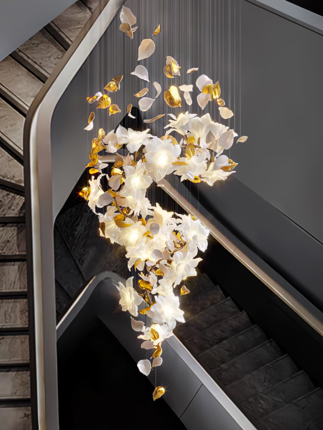 Artisan Fluttering Flying Flower Chandelier