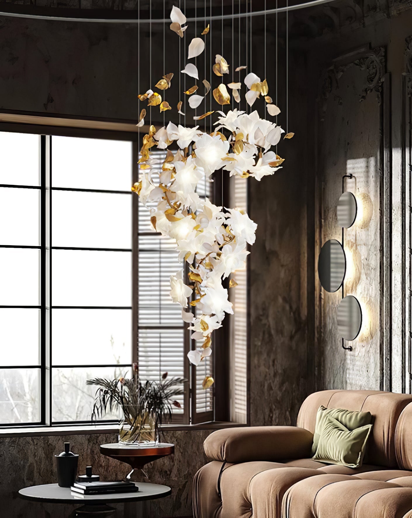 Artisan Fluttering Flying Flower Chandelier