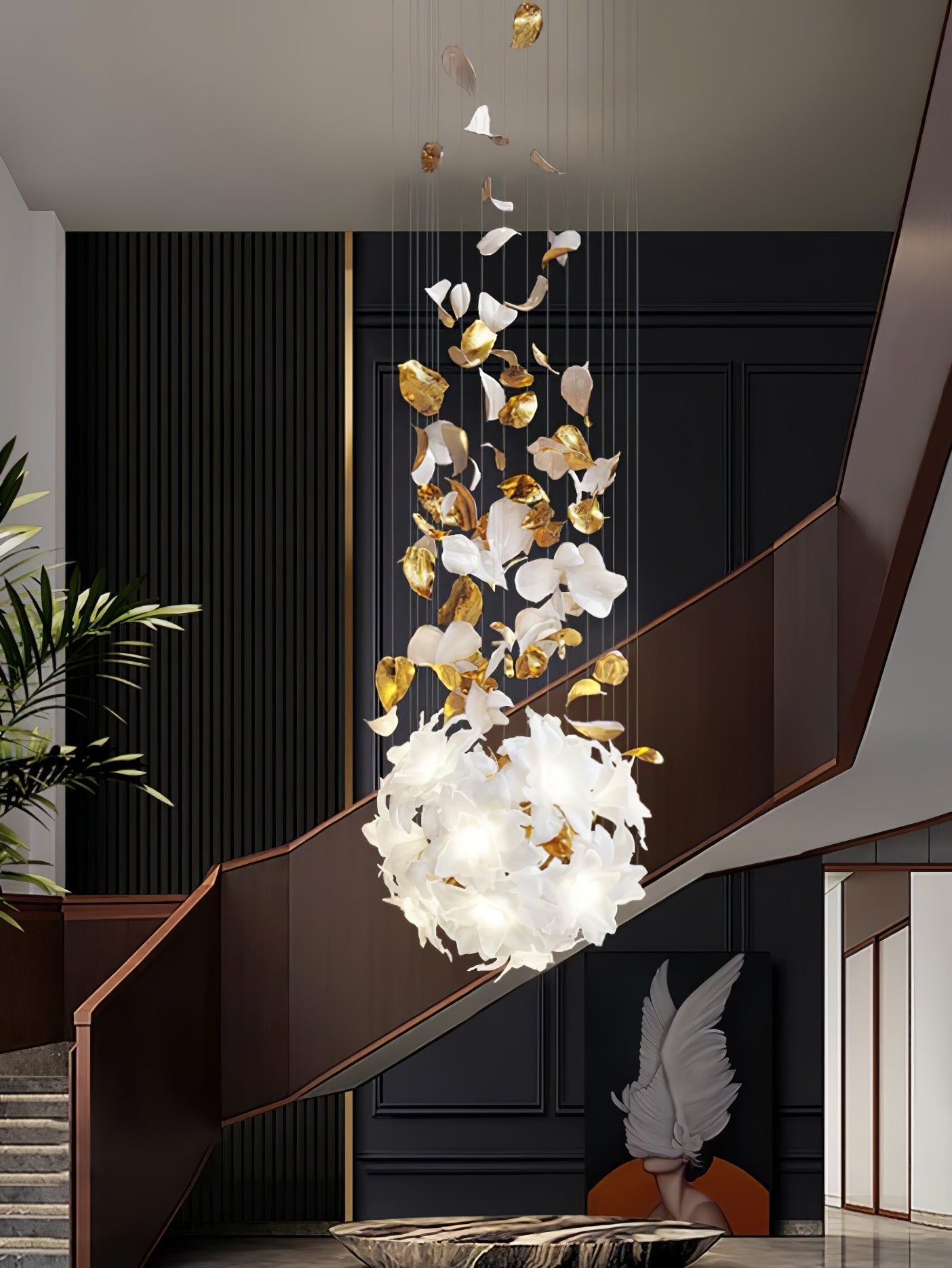 Artisan Fluttering Flying Flower Chandelier