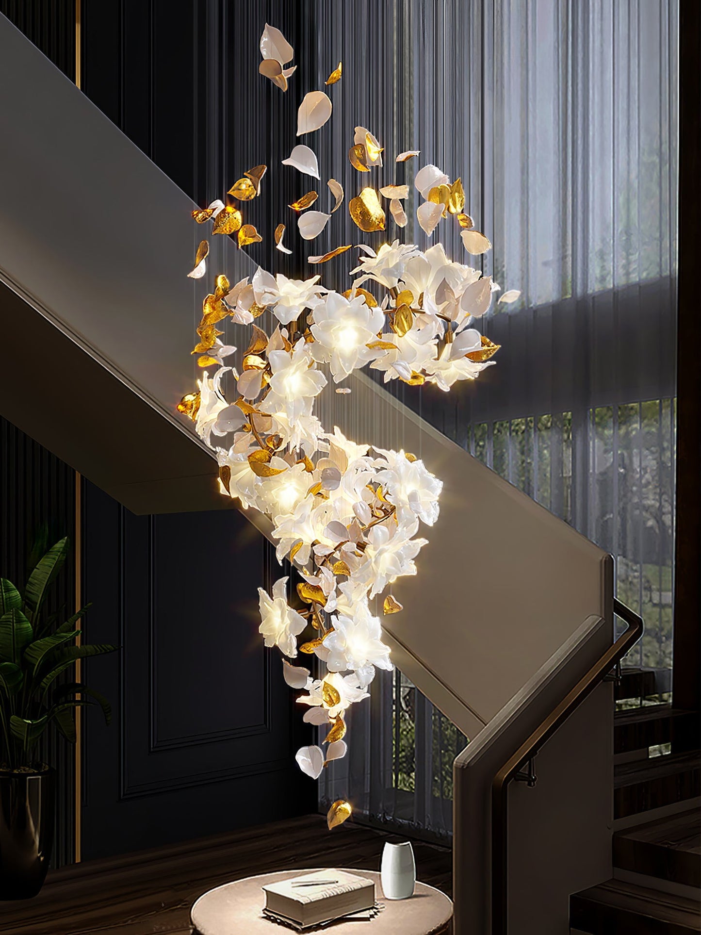 Artisan Fluttering Flying Flower Chandelier