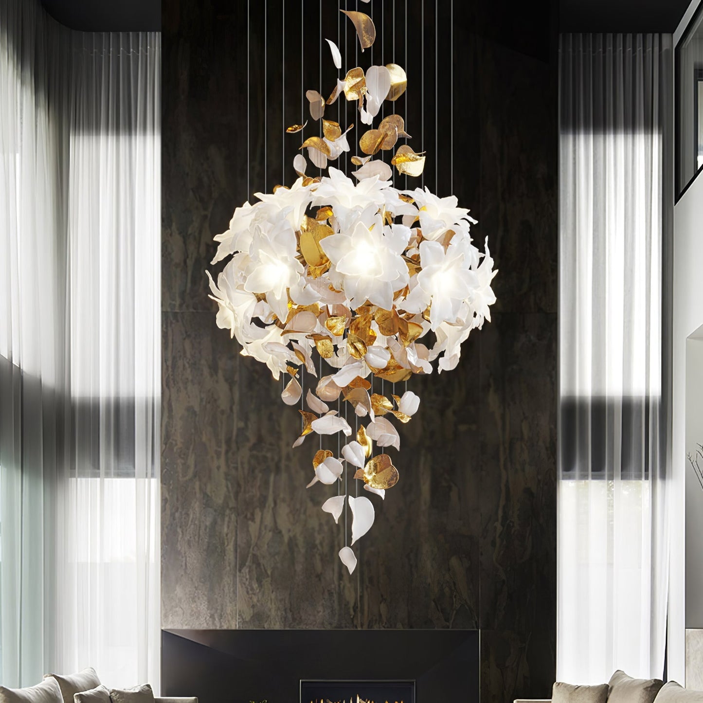 Artisan Fluttering Flying Flower Chandelier