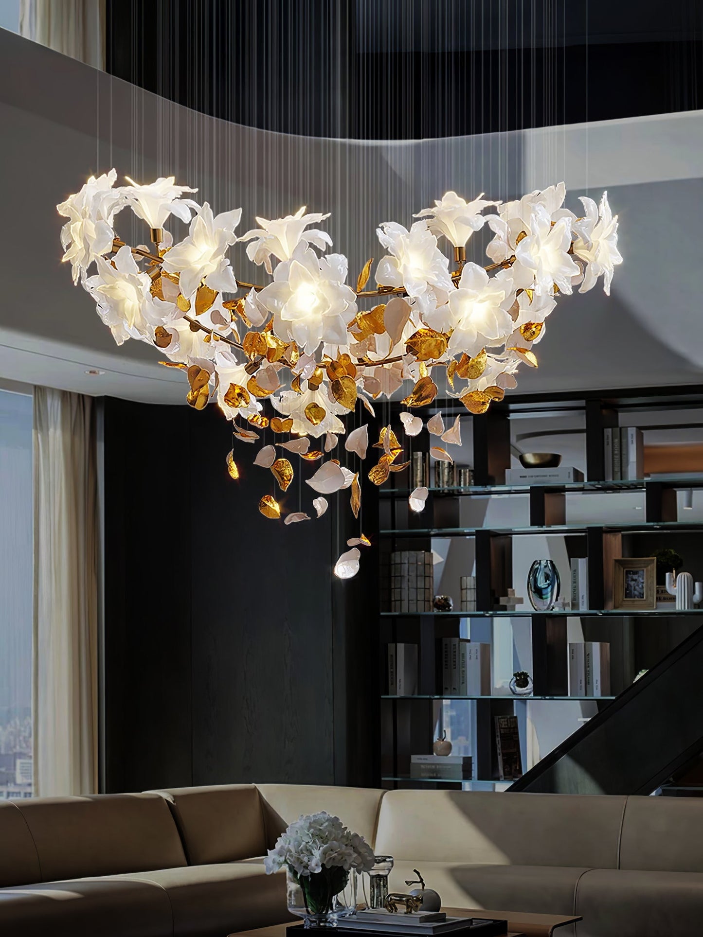 Artisan Fluttering Flying Flower Chandelier