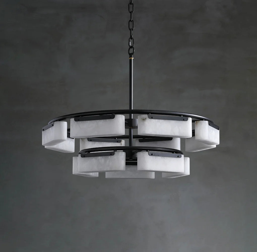 Alabaster Harmony Rectangle Chandelier