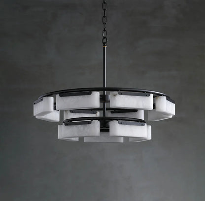 Alabaster Harmony Rectangle Chandelier