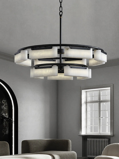 Alabaster Harmony Rectangle Chandelier
