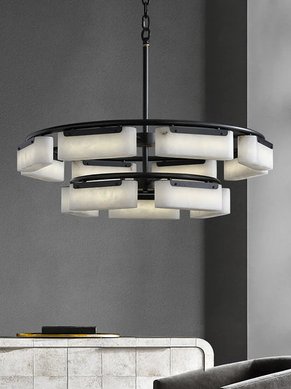 Alabaster Harmony Rectangle Chandelier