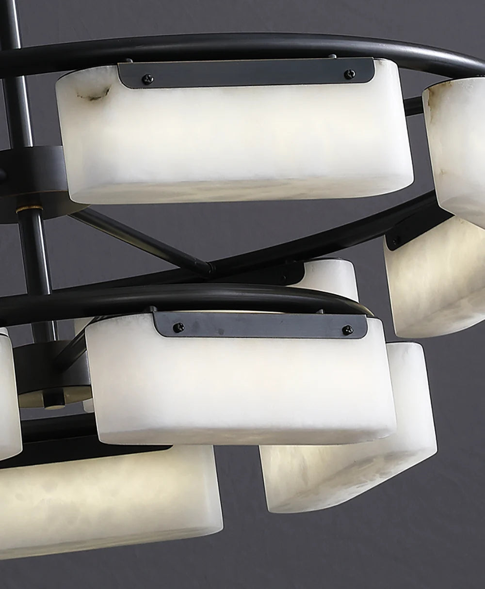 Alabaster Harmony Rectangle Chandelier