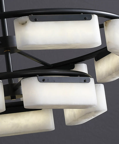 Alabaster Harmony Rectangle Chandelier