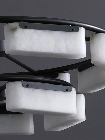Alabaster Harmony Rectangle Chandelier