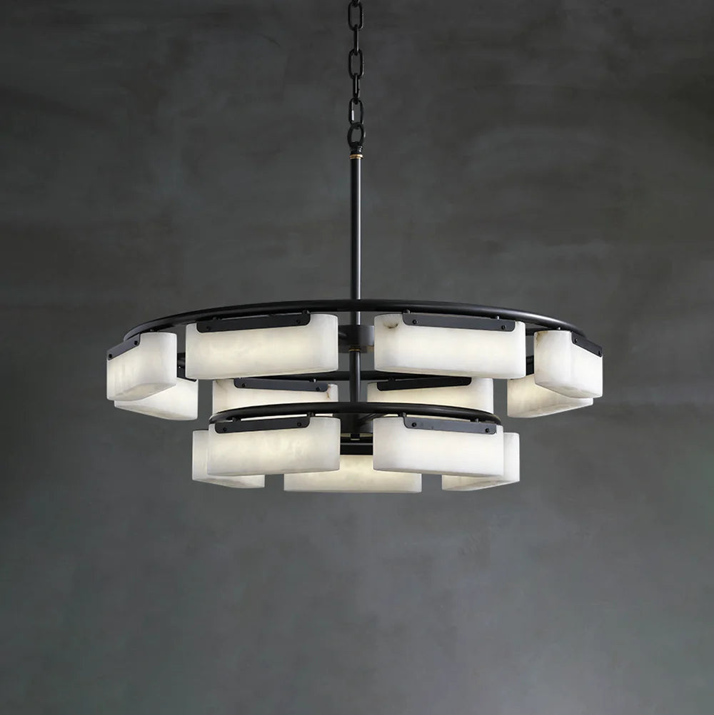 Alabaster Harmony Rectangle Chandelier