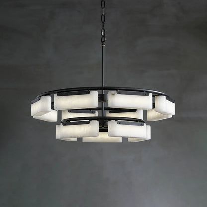 Alabaster Harmony Rectangle Chandelier