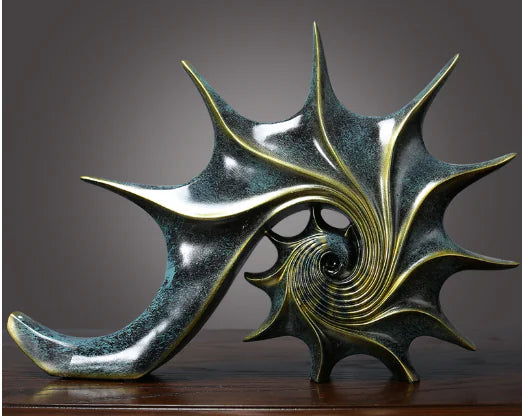 Abstract European Style Seashell Decor Sculpture for Home