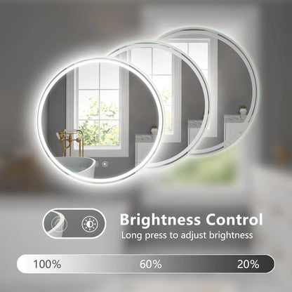 28 Inch Round LED Bathroom Mirror -Wall Mounted