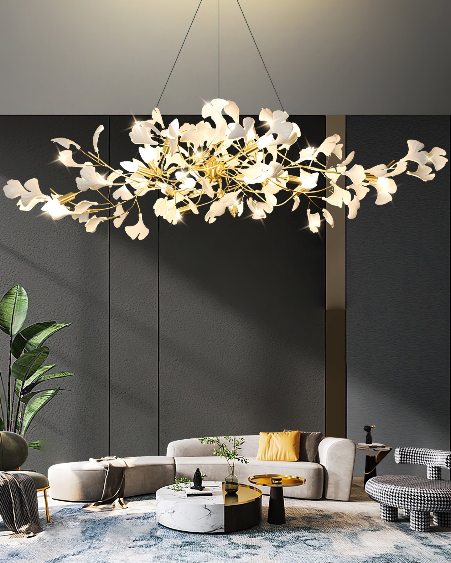 Ginkgo Silhouette Chandelier