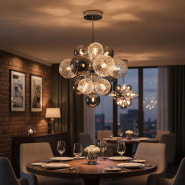 Bubble Glow Glass Chandelier