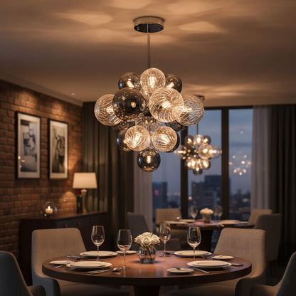 Bubble Glow Glass Chandelier