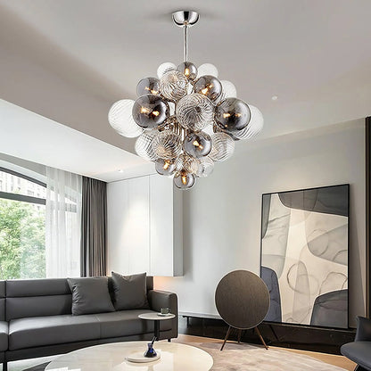 Bubble Glow Glass Chandelier
