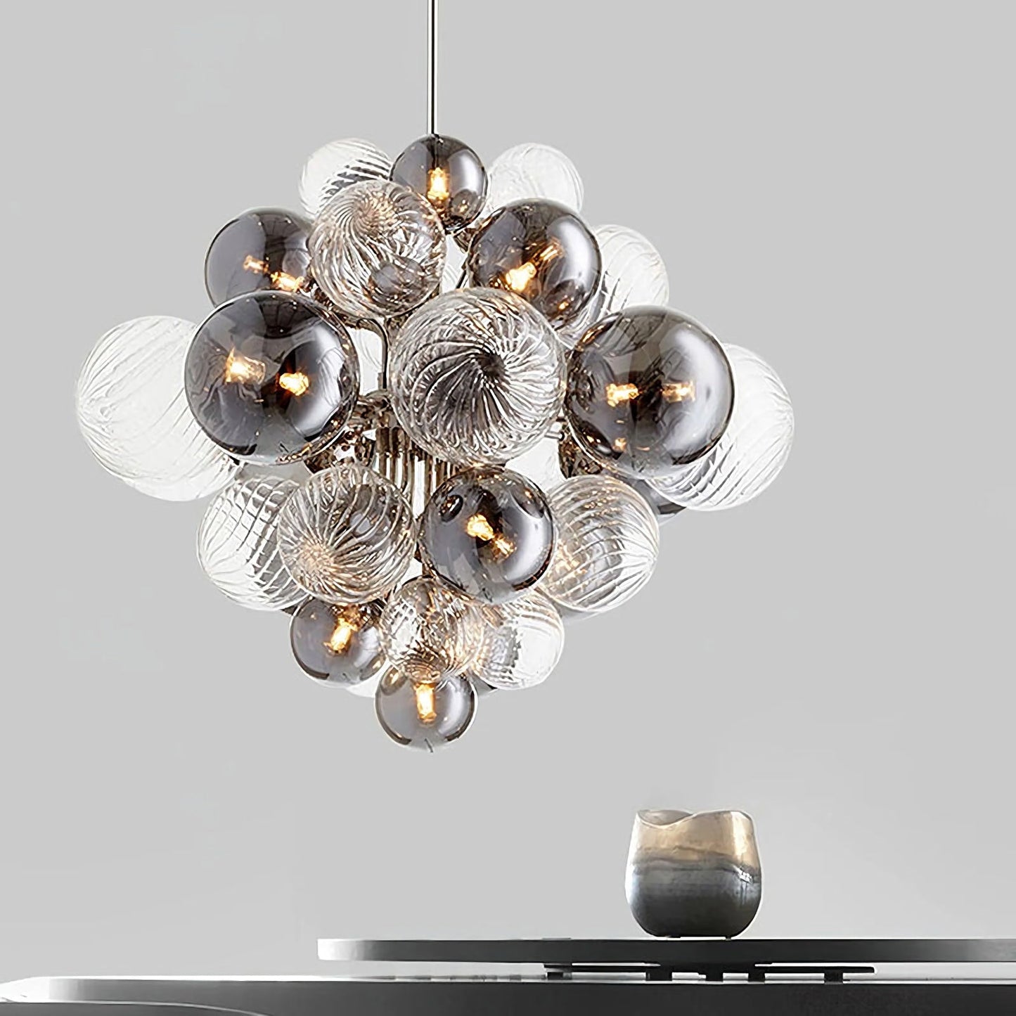 Bubble Glow Glass Chandelier