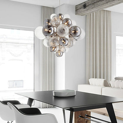 Bubble Glow Glass Chandelier