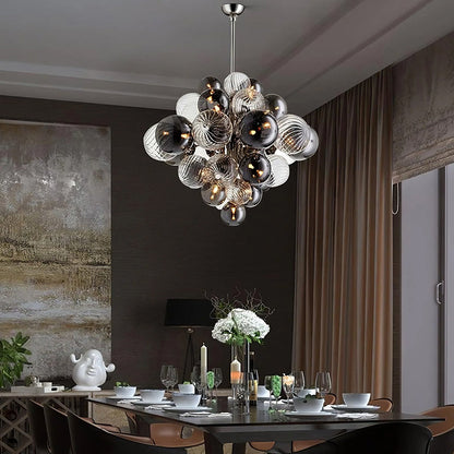 Bubble Glow Glass Chandelier