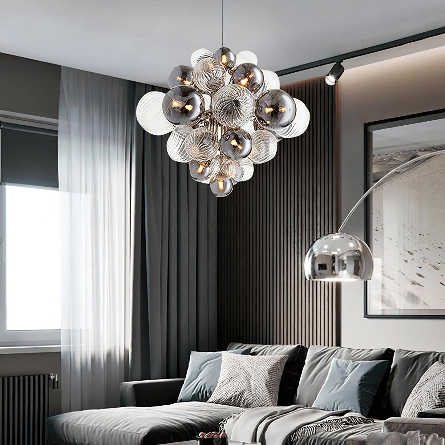 Bubble Glow Glass Chandelier
