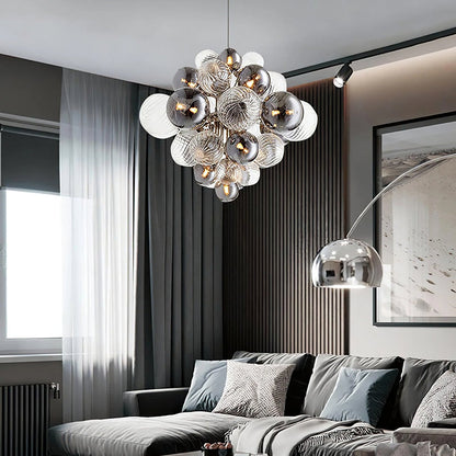 Bubble Glow Glass Chandelier