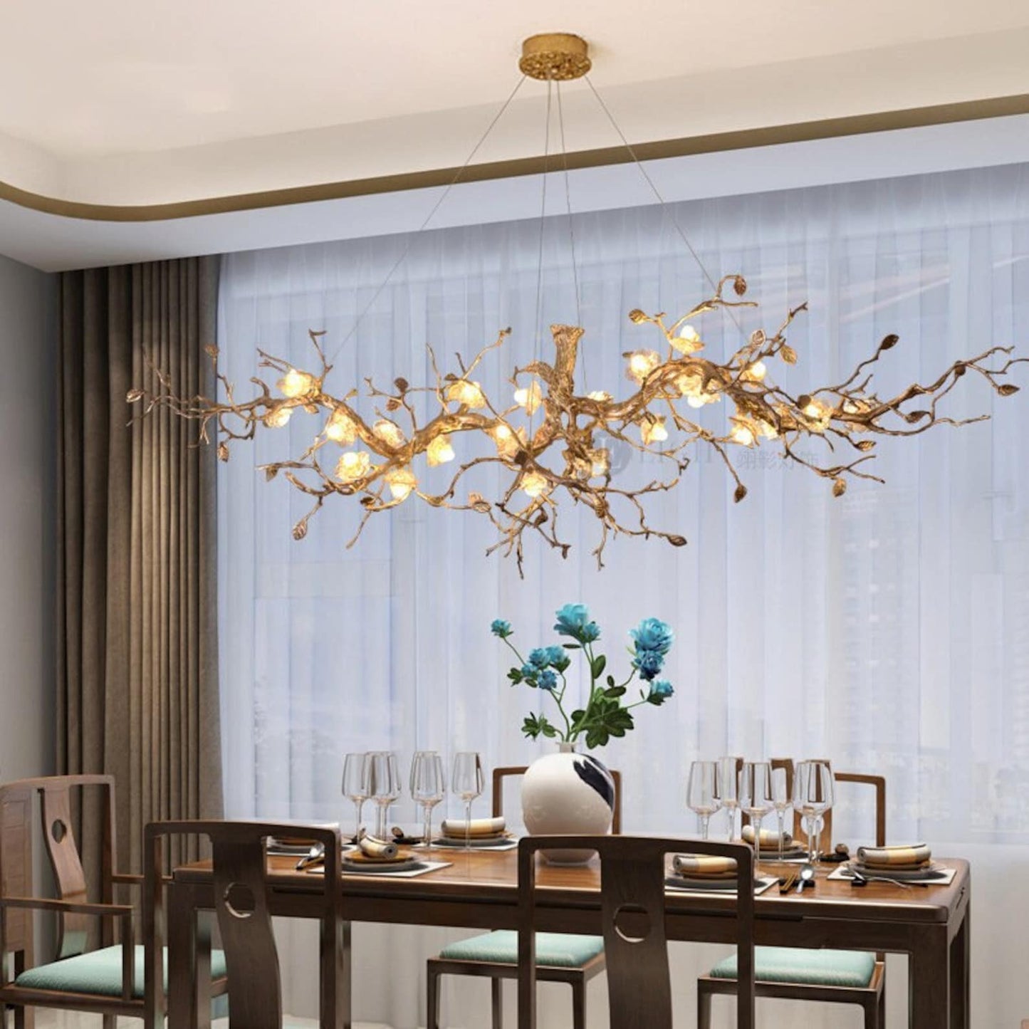 Crystal Bloom Branch Chandelier
