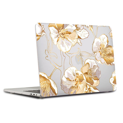 MacBook Air 13.6-inch (M2-M5) Case - Gold Botanical Design