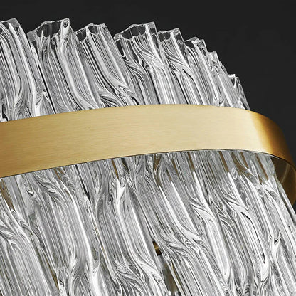 Gold Glass‑Rod Line Chandelier