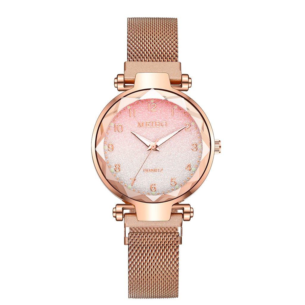 Women Magnet Buckle Gradient Color Watches Luxury Ladies Fashion Female Wristwatches For Gift Clock For Women and Girls
