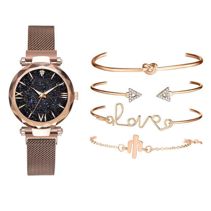 New STEVVEX Luxury Women Watches Magnetic Starry Sky Female Clock Quartz Wristwatch Fashion Ladies Wrist Watch For Women and Girls