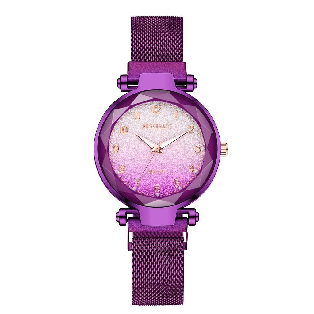 Women Magnet Buckle Gradient Color Watches Luxury Ladies Fashion Female Wristwatches For Gift Clock For Women and Girls