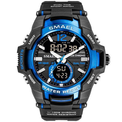 Modern Luxury Sport Watch For Men Fashion Casual Alarm Clock 50M Waterproof In Military Chrono Dual Display Style Wristwatches Relogio Masculino