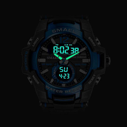 Modern Luxury Sport Watch For Men Fashion Casual Alarm Clock 50M Waterproof In Military Chrono Dual Display Style Wristwatches Relogio Masculino
