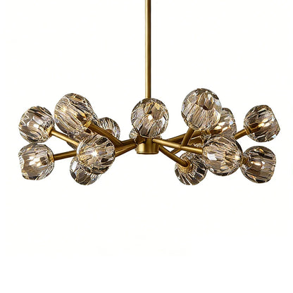Grand Crystal Orb Branch Chandelier